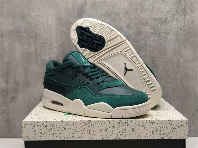 Men's Hot Sale Running weapon Air Jordan 4 Black/Green Shoes 0220